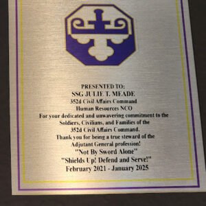 SSG Meade Award Plaque