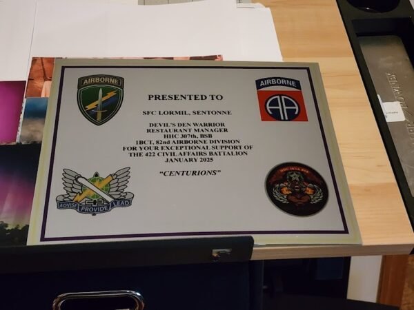 Thank You Plaque